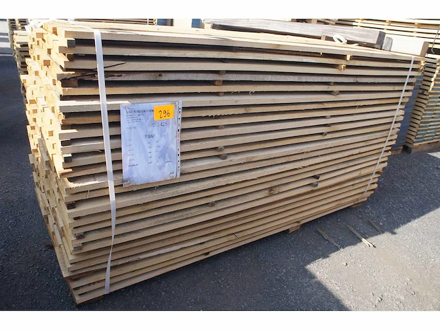 1,26 m³ eiken planken 22mm - afbeelding 1 van  4