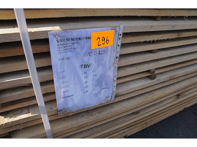1,26 m³ eiken planken 22mm - afbeelding 2 van  4