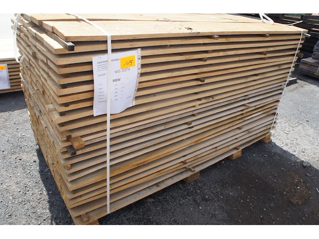 1,26 m³ eiken planken 22mm - afbeelding 1 van  5
