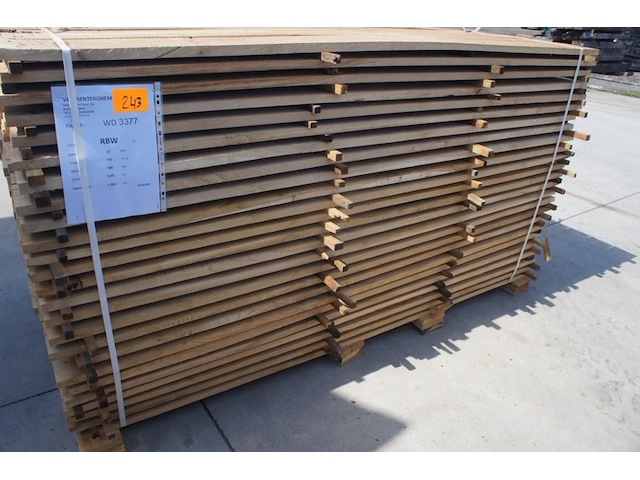 1,26 m³ eiken planken 22mm - afbeelding 1 van  4