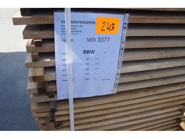 1,26 m³ eiken planken 22mm - afbeelding 2 van  4