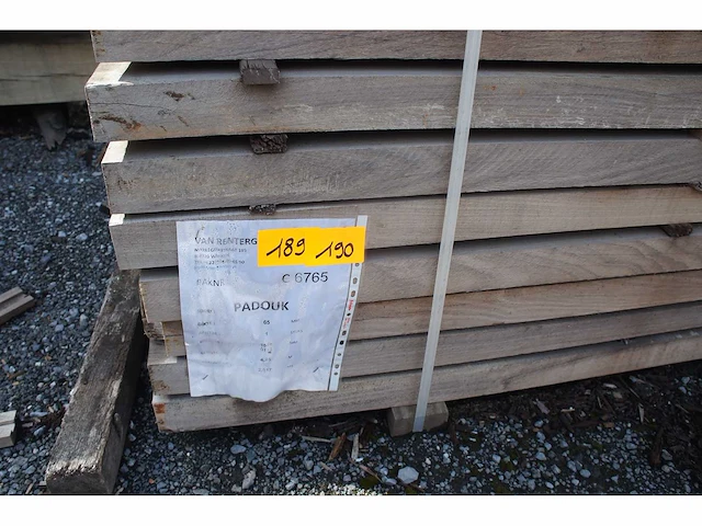 1,26 m³ padouk 65mm - afbeelding 2 van  5