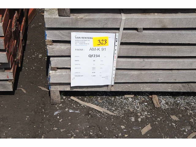 1,27 m³ eiken planken 54mm - afbeelding 2 van  4