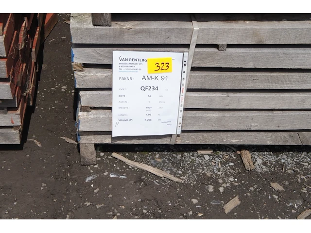 1,27 m³ eiken planken 54mm - afbeelding 2 van  4