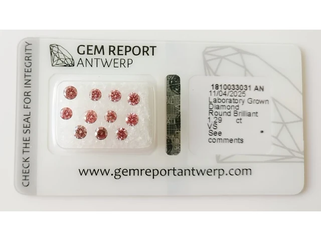 1.29ct fancy to fancy vivid pink vs-si with gra certificate - afbeelding 2 van  4