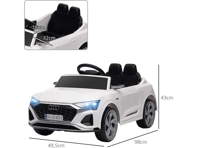 12v elektrische auto voor kinderen kids auto met 2.4g afstandsbediening - afbeelding 4 van  6