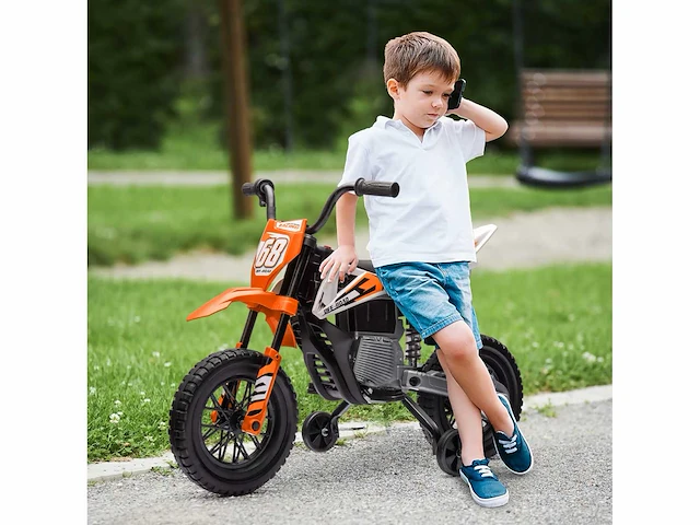 12v elektrische motorfiets voor kinderen met muziek - afbeelding 2 van  6