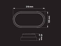 12w 3000k opbouw led panelen waterdicht (10x) - afbeelding 5 van  6