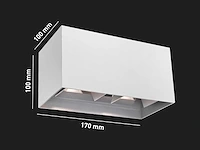 12w led wandlamp 4 licht verstelbaar waterdicht (6x) - afbeelding 9 van  10