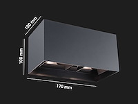 12w led wandlamp 4 licht verstelbaar waterdicht (8x) - afbeelding 6 van  7