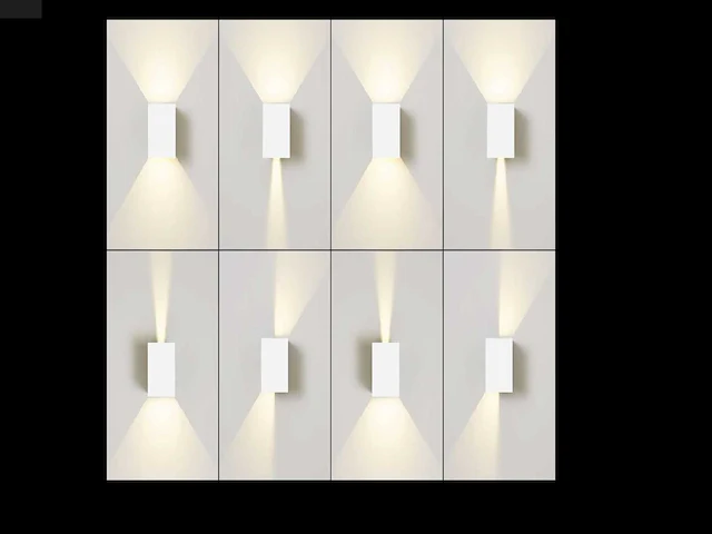 12w led wandlamp duo licht verstelbaar waterdicht (8x) - afbeelding 5 van  8