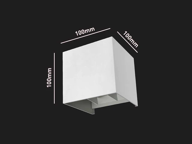 12w led wandlamp kubus duo licht verstelbaar waterdicht (10x) - afbeelding 7 van  9
