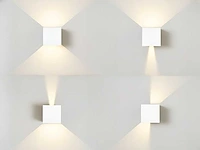 12w led wandlamp kubus duo licht verstelbaar waterdicht (12x) - afbeelding 6 van  9