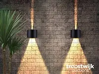 12w led zand zwart wandlamp rond duo licht verstelbaar waterdicht - afbeelding 3 van  6