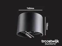 12w led zand zwart wandlamp rond duo licht verstelbaar waterdicht - afbeelding 5 van  6