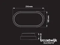 12w opbouw design led panelen ovaal waterdicht 3000k - afbeelding 5 van  6