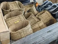 12x dubbele fietstas riet/jute, gebruikt - afbeelding 2 van  2