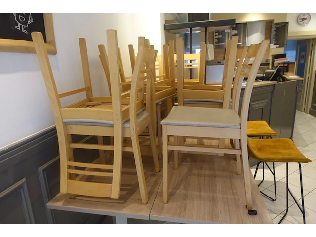 12x houten stoel - afbeelding 1 van  3