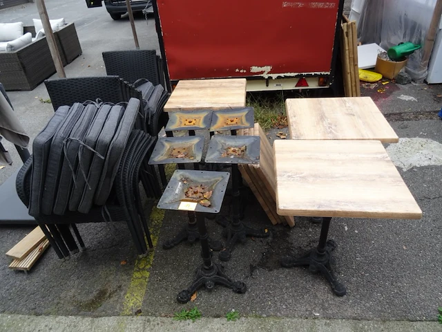 12x stoel + 7x bistro tafel - afbeelding 1 van  6