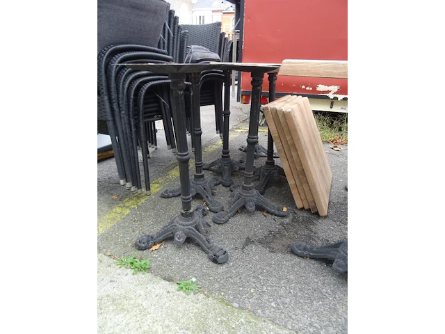 12x stoel + 7x bistro tafel - afbeelding 4 van  6