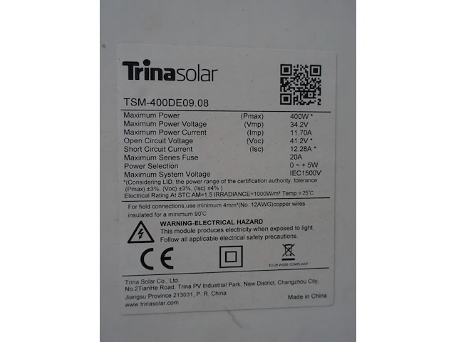 12x zonnepaneel trinasolar - afbeelding 3 van  4