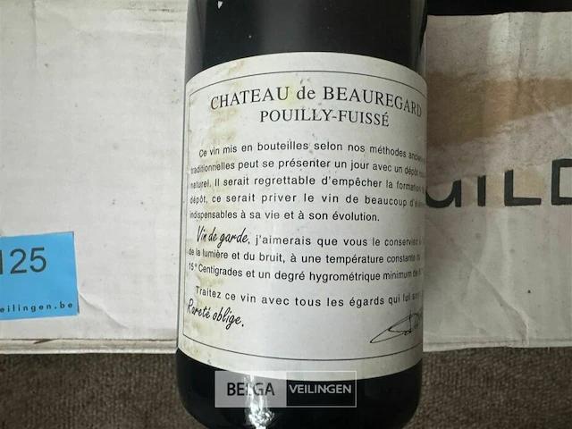 12x1 fles chateau de beauregard pouilly fuisse 1998 - afbeelding 5 van  6