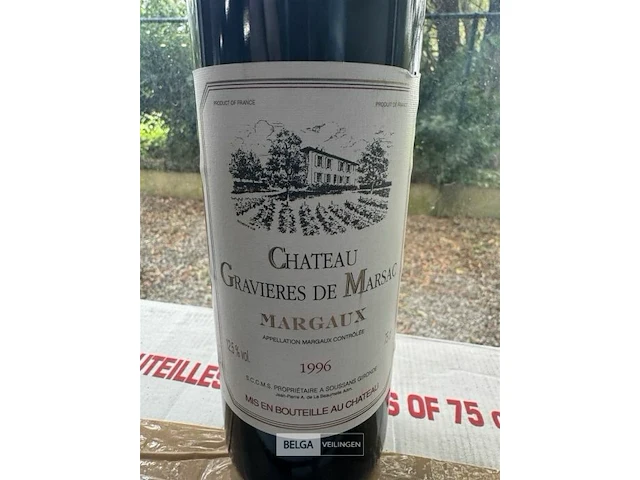 12x1 fles chateau gravieres de marsac 1996 - afbeelding 4 van  4