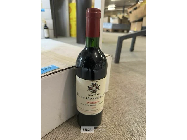 12x1 fles chateau hautes graves beaulieu 1996 - afbeelding 2 van  3