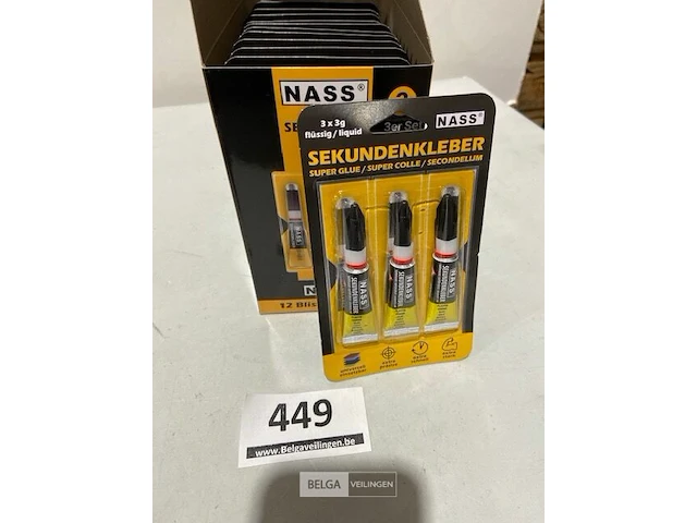 12x3 tubes secondenlijm houdbaar tot 12/28 - afbeelding 1 van  3