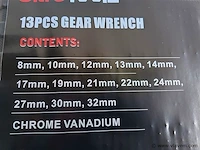 13 delige steek ringratelset 8-32mm - afbeelding 8 van  8