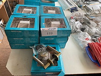 13 deurkrukken koper met inox - afbeelding 1 van  5