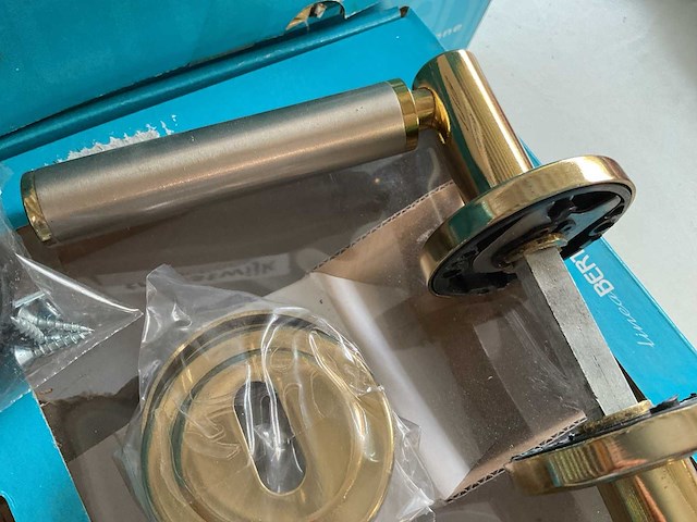 13 deurkrukken koper met inox - afbeelding 5 van  5