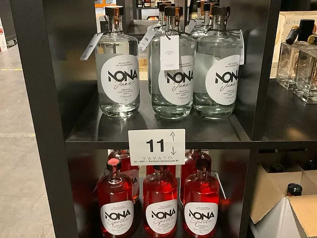 13 diverse flessen alcoholvrije gin nona - afbeelding 2 van  2