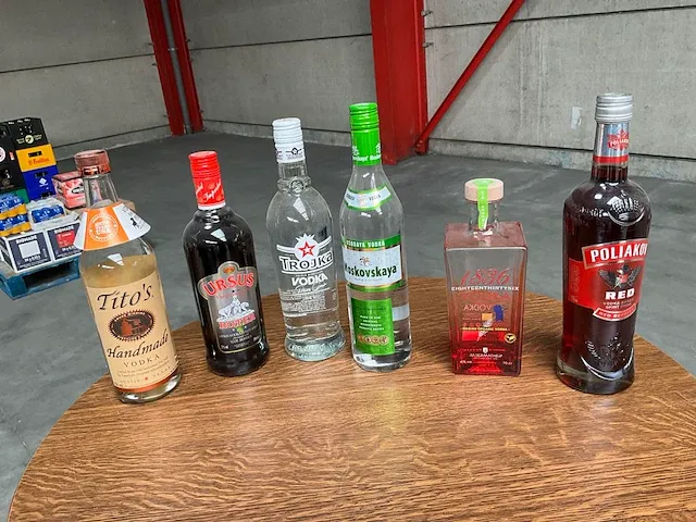 13 diverse flessen vodka - afbeelding 1 van  13