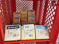 13 dozen houtdraadbouten; universele schroeven; afdekplaatjes - afbeelding 1 van  3