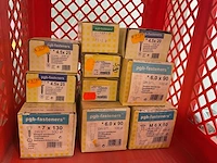 13 dozen houtdraadbouten; universele schroeven; afdekplaatjes - afbeelding 3 van  3