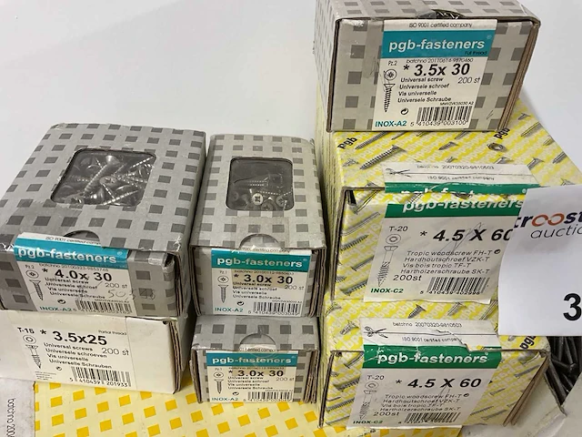 13 dozen universele schroeven; nagels plat geruite kop; deels inox - afbeelding 2 van  6