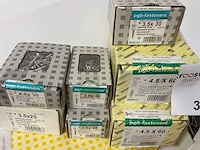 13 dozen universele schroeven; nagels plat geruite kop; deels inox - afbeelding 2 van  6
