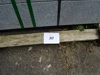 13 granieten platen gebrand en geborsteld met lijnen, 2 zijden afgewerkt grijs 220x45x3 (12,87m2) - afbeelding 2 van  6