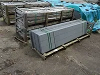 13 granieten platen gebrand en geborsteld met lijnen, 2 zijden afgewerkt grijs 220x45x3 (12,87m2) - afbeelding 3 van  6