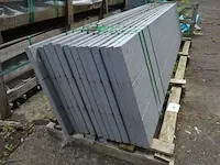 13 granieten platen gebrand en geborsteld met lijnen, 2 zijden afgewerkt grijs 220x45x3 (12,87m2) - afbeelding 4 van  6