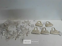 13 x hangdeco 5 x handtas 9 cm + 8 x blad acryl 13 cm - afbeelding 1 van  3