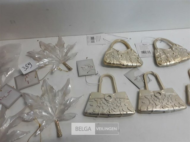 13 x hangdeco 5 x handtas 9 cm + 8 x blad acryl 13 cm - afbeelding 3 van  3