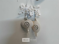 13 x hangdeco wit/zilver 2 assorti - afbeelding 3 van  3