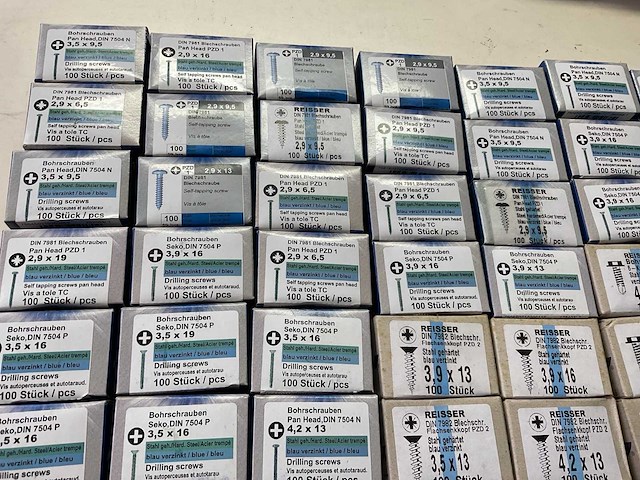 130 doosjes zelftappers; schroeven - afbeelding 3 van  8