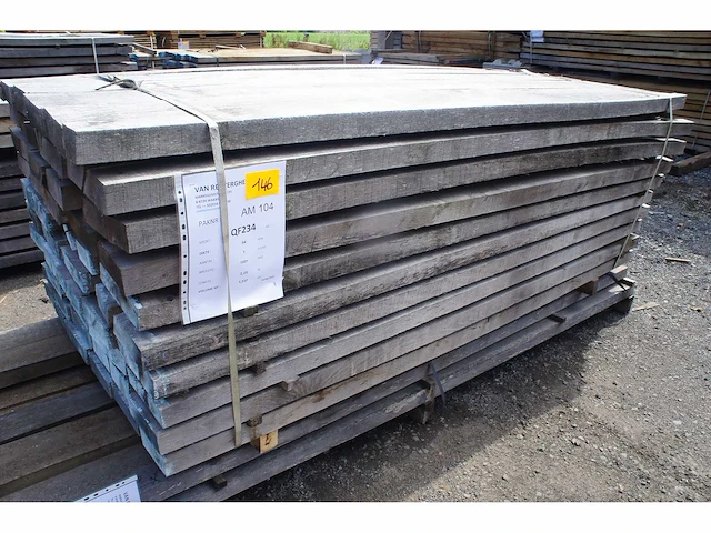 1,34 m³ eiken planken 54mm - afbeelding 1 van  4