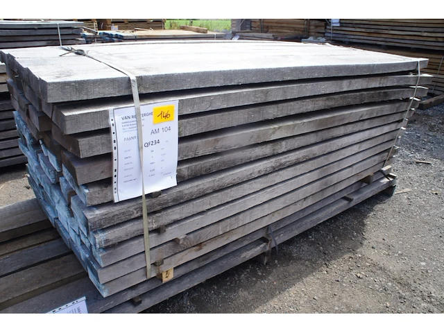 1,34 m³ eiken planken 54mm - afbeelding 1 van  4