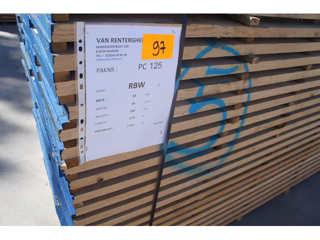 1,36 m³ eiken planken 30mm - afbeelding 2 van  4