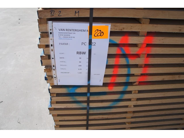 1,36 m³ eiken planken 30mm - afbeelding 2 van  4