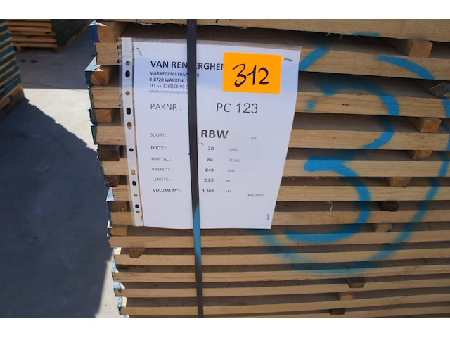1,36 m³ eiken planken 30mm - afbeelding 2 van  4